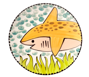 Mesa Color Me Mine Happy Shark Plate