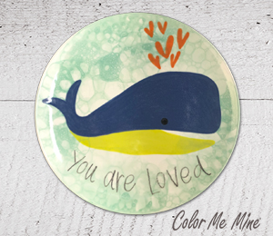 Mesa Color Me Mine Whale Love Plate