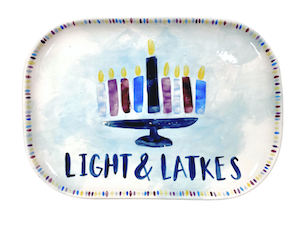 Mesa Color Me Mine Light & Latkes Platter