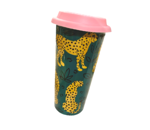 Mesa Color Me Mine Cheetah Travel Mug