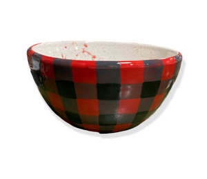 Mesa Color Me Mine Buffalo Check Bowl