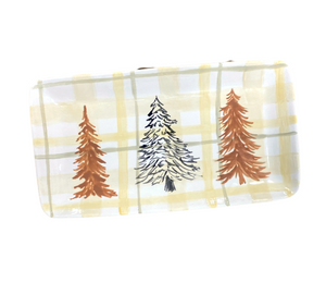 Mesa Color Me Mine Pines And Plaid Platter