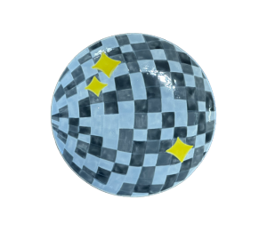 Mesa Color Me Mine Disco Ball Salad Plate