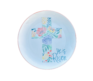 Mesa Color Me Mine Floral Cross Plate