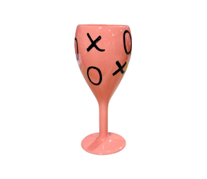 Mesa Color Me Mine XOXO Wine Glass